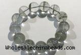 CGB4050 7.5 inches 18mm round green phantom quartz beaded bracelets