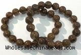 CGB4096 7.5 inches 11mm round rutilated quartz beaded bracelets