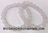 CGB4510 7.5 inches 8mm - 9mm round white moonstone beaded bracelets