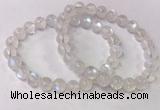 CGB4512 7.5 inches 8mm round white moonstone beaded bracelets