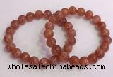 CGB4544 7.5 inches 10mm round golden sunstone beaded bracelets