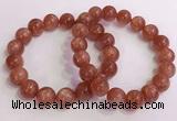 CGB4545 7.5 inches 12mm round golden sunstone beaded bracelets