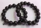 CGB4579 7.5 inches 14mm round black sunstone beaded bracelets