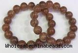 CGB4610 12mm - 13mm round golden rutilated quartz beaded bracelets