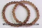 CGB4612 6mm - 7mm round golden rutilated quartz beaded bracelets