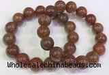 CGB4617 13mm - 14mm round golden rutilated quartz beaded bracelets