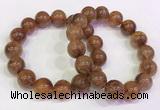 CGB4623 13mm - 14mm round golden rutilated quartz beaded bracelets