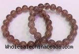 CGB4642 10mm round red rutilated quartz beaded bracelets