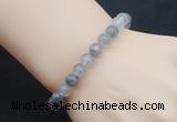 CGB5003 6mm, 8mm round cloudy quartz beads stretchy bracelets