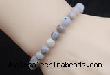 CGB5021 6mm, 8mm round bamboo leaf agate beads stretchy bracelets