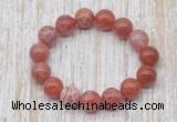 CGB5355 10mm, 12mm round fire agate beads stretchy bracelets