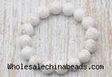 CGB5365 10mm, 12mm round white howlite turquoise beads stretchy bracelets