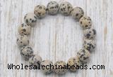 CGB5376 10mm, 12mm round dalmatian jasper beads stretchy bracelets