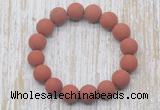 CGB5511 10mm, 12mm round matte red jasper beads stretchy bracelets