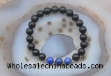 CGB6419 8mm round golden obsidian & lapis lazuli  beaded bracelets