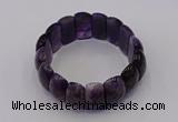 CGB667 7.5 inches 12*25mm amethyst gemstone bracelet