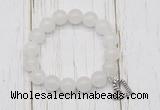 CGB6834 10mm, 12mm candy jade beaded bracelet with alloy pendant