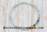 CGB7052 7 chakra 4mm amazonite beaded meditation yoga bracelets