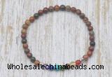 CGB7068 7 chakra 4mm picasso jasper beaded meditation yoga bracelets