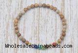 CGB7071 7 chakra 4mm picture jasper beaded meditation yoga bracelets