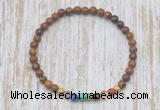 CGB7074 7 chakra 4mm elephant skin jasper beaded meditation yoga bracelets