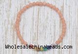 CGB7106 7 chakra 4mm sunstone beaded meditation yoga bracelets