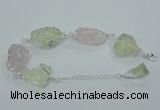 CGB716 8 inches 15*20mm - 20*28mm nuggets mixed quartz bracelets