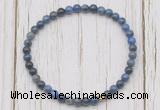 CGB7214 4mm tiny dumortierite beaded meditation yoga bracelets