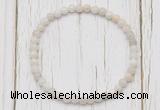 CGB7225 4mm tiny white crazy lace agate beaded meditation yoga bracelets