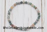 CGB7228 4mm tiny Indian agate beaded meditation yoga bracelets