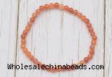 CGB7231 4mm tiny fire agate beaded meditation yoga bracelets