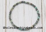 CGB7255 4mm tiny African turquoise beaded meditation yoga bracelets