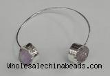 CGB727 15mm coin druzy agate gemstone bangles wholesale