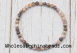 CGB7270 4mm tiny Australian zebra jasper beaded meditation yoga bracelets