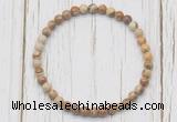 CGB7271 4mm tiny picture jasper beaded meditation yoga bracelets