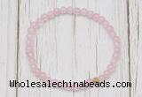 CGB7287 4mm tiny rose quartz beaded meditation yoga bracelets