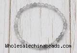 CGB7288 4mm tiny cloudy quartz beaded meditation yoga bracelets