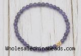 CGB7292 4mm tiny amethyst beaded meditation yoga bracelets