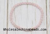 CGB7293 4mm tiny pink morganite beaded meditation yoga bracelets