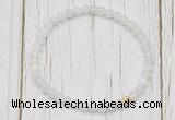 CGB7300 4mm tiny white moonstone beaded meditation yoga bracelets