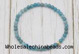 CGB7309 4mm tiny apatite beaded meditation yoga bracelets