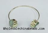 CGB734 15mm coin druzy agate gemstone bangles wholesale