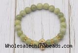 CGB7379 8mm China jade bracelet with skull for men or women