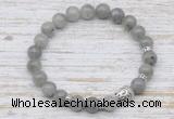 CGB7424 8mm labradorite bracelet with buddha for men or women