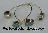 CGB750 13*18mm - 15*20mm teardrop druzy agate gemstone bangles