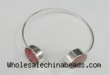 CGB760 13*18mm - 15*20mm oval druzy agate gemstone bangles