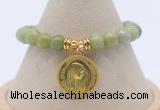 CGB7779 8mm China jade bead with luckly charm bracelets