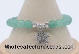 CGB7785 8mm green aventurine bead with luckly charm bracelets