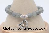 CGB7824 8mm labradorite bead with luckly charm bracelets whoelsale