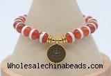 CGB7832 8mm Tibetan agate bead with luckly charm bracelets